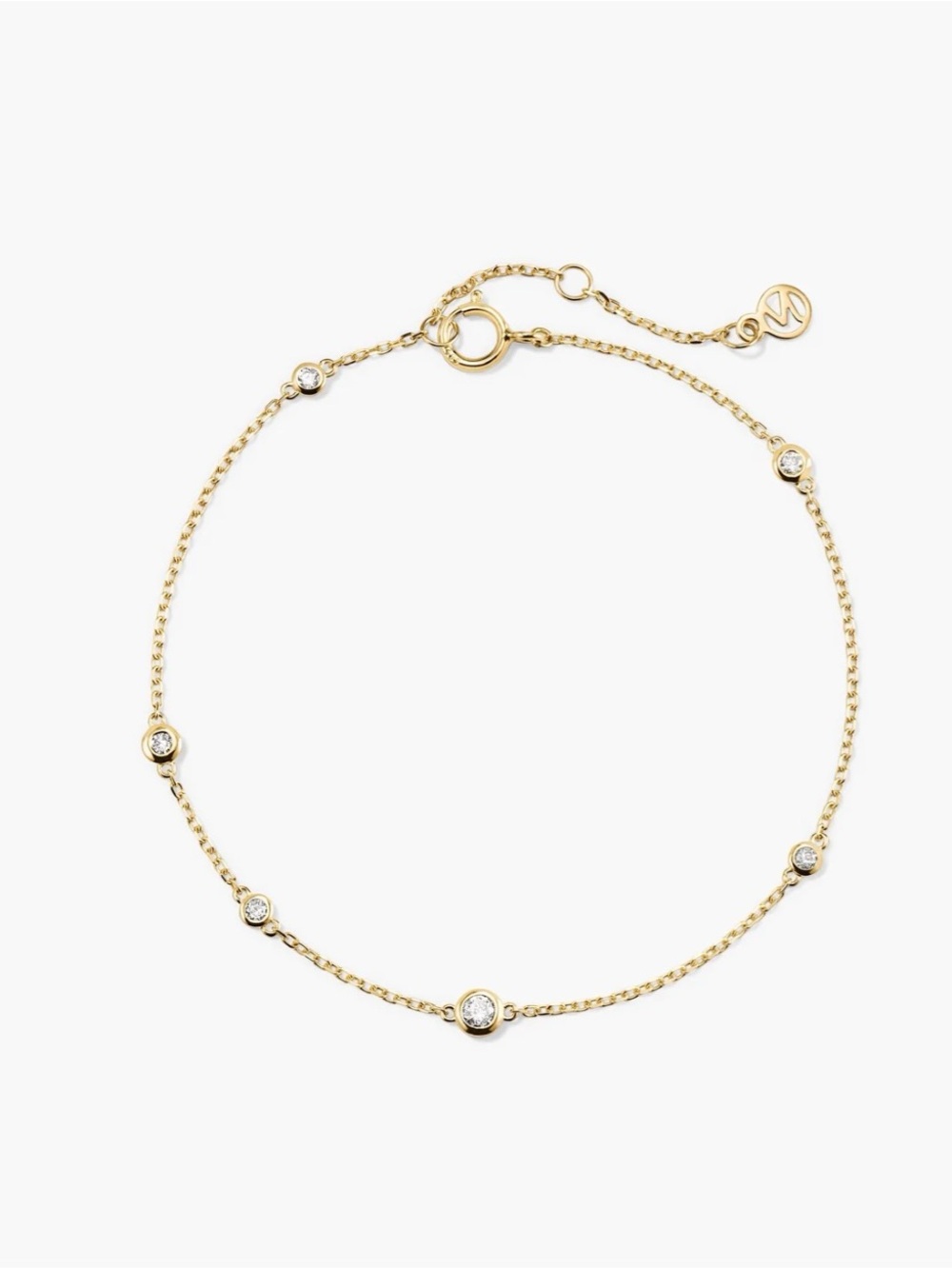 NWT Mejuri // Multi Station Bracelet with Natural Diamonds